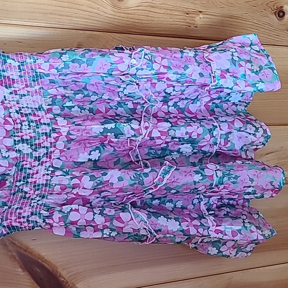 Vineyard Vines Montauk Daisy Pink Smocked Dress - Picture 5 of 10